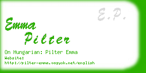 emma pilter business card